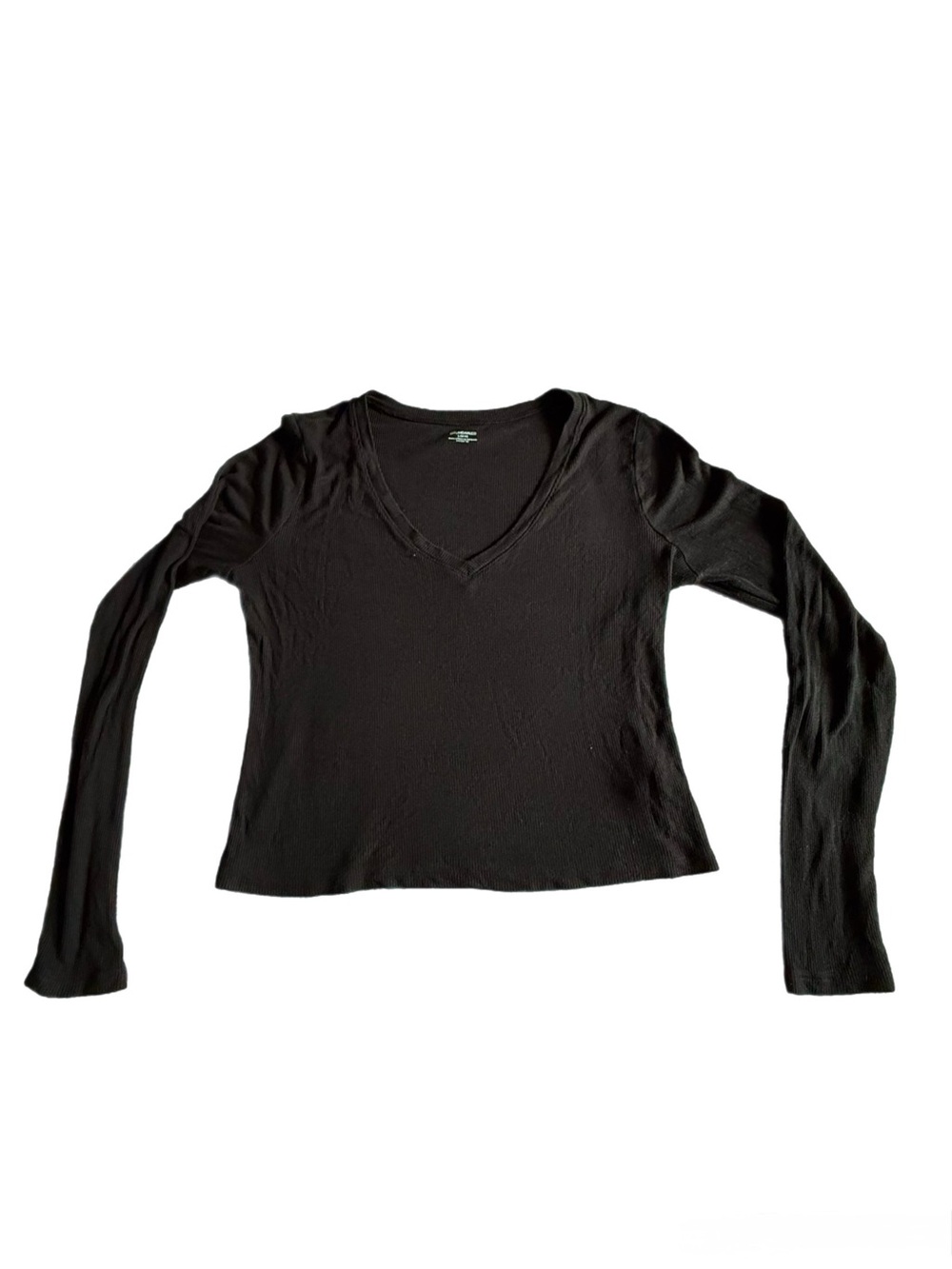 No Boundaries Black V-Neck Long Sleeve Top